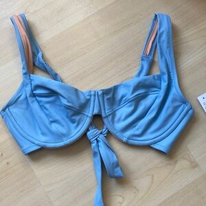 NWT JCREW underwire swim top light blue 38C